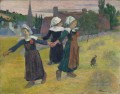 Breton Girls Dancing Pont Aven Post Impressionism Primitivism Paul Gauguin